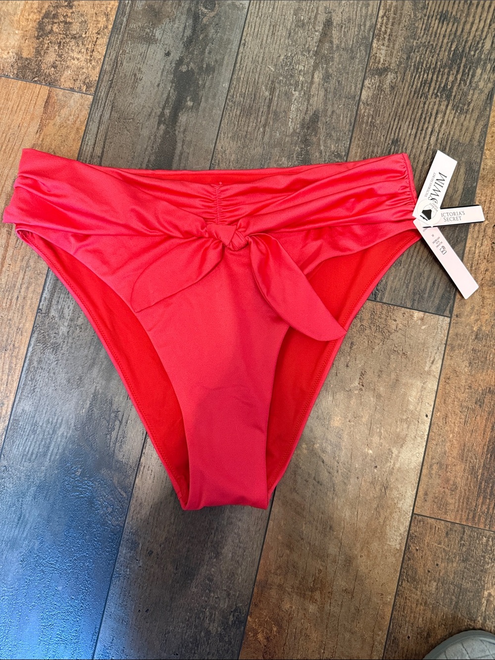 Victoria's Secret Red Tie-Front Bikini Bottom